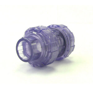 3/4" Clear PVC True Union Ball Check Valve (Clearance)