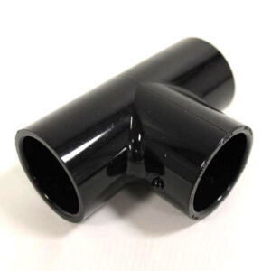 1/2" Black Sch 40 PVC Tee - Socket (401-005B)