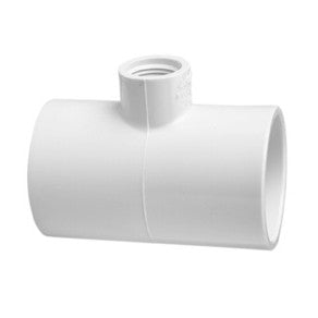 1/2" x 1/4" Sch 40 PVC Reducing Tee - Soc x FPT 402-072