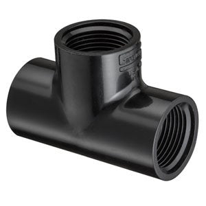 1/2" Black Sch 40 PVC Tee Fipt 405-005B