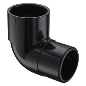 2" Black Sch 40 PVC 90 Street Elbow - Spig x Soc 409-020B