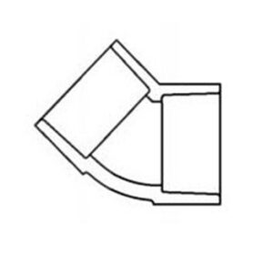 4-1/2" Sch 40 PVC 45 Elbow Soc 417-045F (Fabricated Fitting)