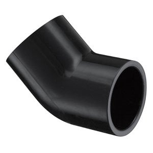 1" Black Sch 40 PVC 45 Elbow Soc 417-010B