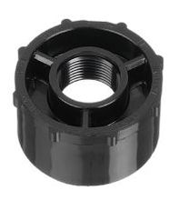 2" x 1-1/2" Black Sch 40 PVC Reducer Bushing - Spig x FIPT (438-251B)