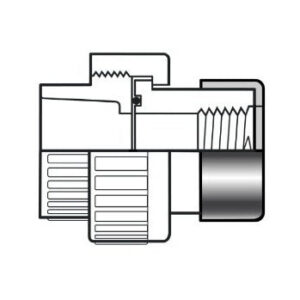 1/4" Sch 40 PVC SR Union - Soc x SR Fipt w/ Buna O-ring Seal 459-002SR