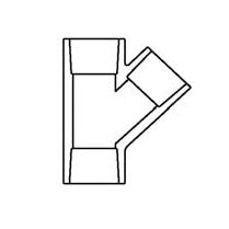 5" Sch 40 PVC Fabricated Wye Soc 475-050F (Fabricated Fitting)