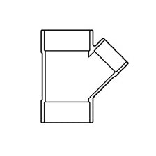 12" x 6" Sch 40 PVC Reducing Wye Soc 475-666F (Fabricated Fitting)