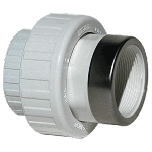 1" PVC Sch 40 Socket x SR Female Union w/EPDM O-ring (499-010SR)