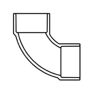 2" Schedule 80 PVC S x S Sweep Elbow 806-020S