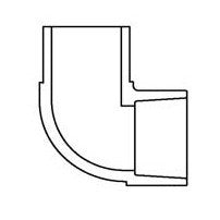 2" Sch 80 PVC 90 Street Elbow - Spig x Soc 809-020