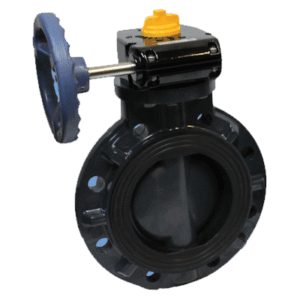 2-1/2" PVC Butterfly Valve, PVC Wafer, EPDM Seals, Gear Operator - Asahi/America Pool-Pro (3793025)