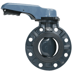 3" PVC Butterfly Valve, PVC Wafer, EPDM Seals, Lever Handle - Asahi/America Pool-Pro (1728030)
