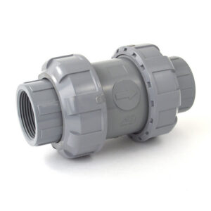 1-1/4" Sch 80 CPVC True Union Ball Check Valve - Threaded (Clearance)