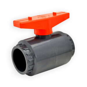 1-1/2" Flui-PRO PVC Compact Ball Valve - Gray / Socket (FP-GS-015)