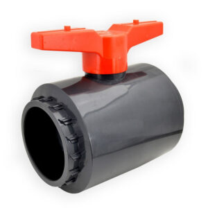 4" Flui-PRO PVC Compact Ball Valve - Gray / Socket (FP-GS-040)