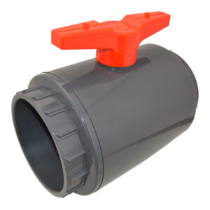6" Flui-PRO PVC Compact Ball Valve - Gray / Socket (FP-GS-060)
