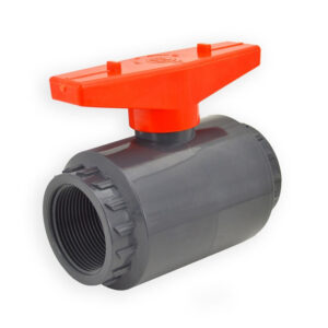 1-1/2" Flui-PRO PVC Compact Ball Valve - Gray / Threaded (FP-GT-015)