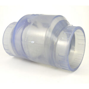 4" Clear PVC Swing Check Valve - Socket (S1520C-40)