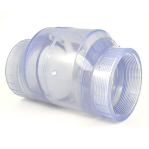 4" Clear PVC Swing Check Valve - Threaded (S1520C-40F)