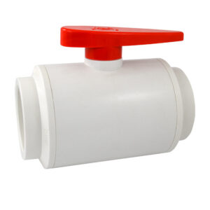 2-1/2" DELUXE Compact PVC Ball Valve - White/Socket (Clearance)