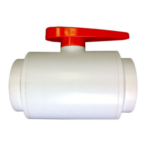 1-1/4" DELUXE Compact PVC Ball Valve - White/Threaded (Clearance)